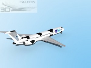 falcon3d md 80 itali airlines 3D Модель