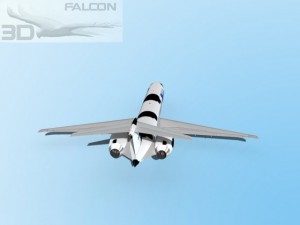 falcon3d md 80 itali airlines 3D Модель