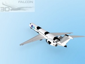 falcon3d md 80 itali airlines 3D Модель