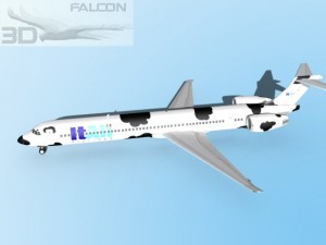 falcon3d md 80 itali airlines 3D Модель