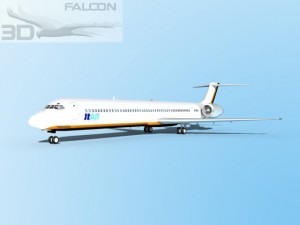 falcon3d md 80 itali airlines 2 3D Модель