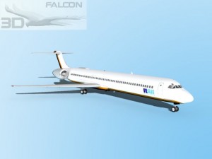 falcon3d md 80 itali airlines 2 3D Model