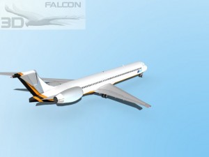 falcon3d md 80 itali airlines 2 3D Model