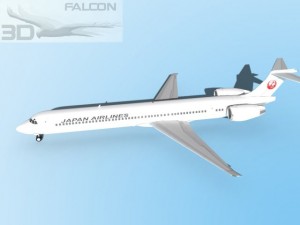 falcon3d md 80 japan airlines Model 3D