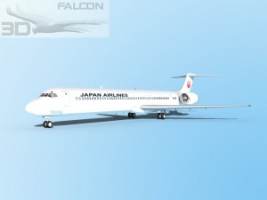falcon3d md 80 japan airlines 3Dモデル