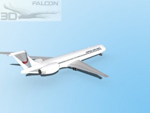 falcon3d md 80 japan airlines 3Dモデル