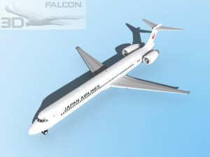 falcon3d md 80 japan airlines 3Dモデル