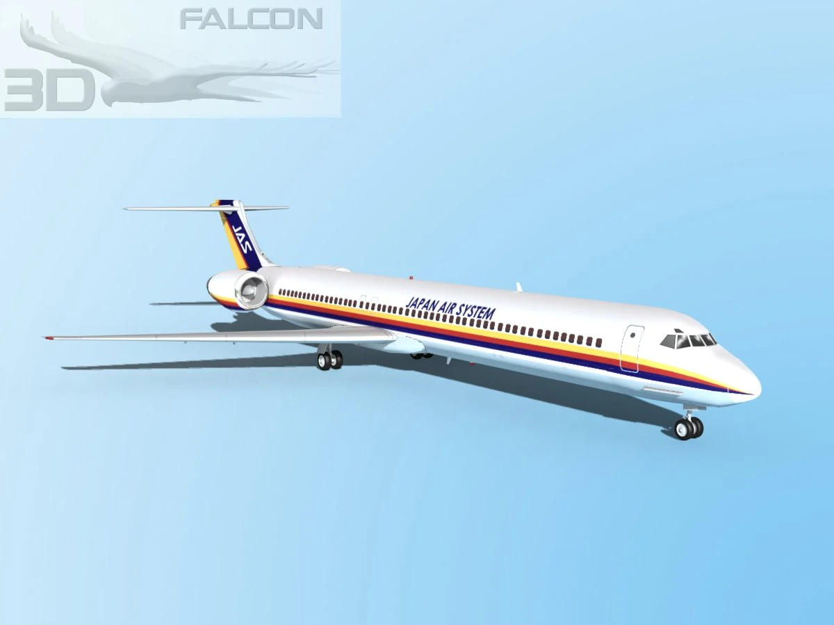 falcon3d md 80 jas 3D Model .c4d .max .obj .3ds .fbx .stl .blend 