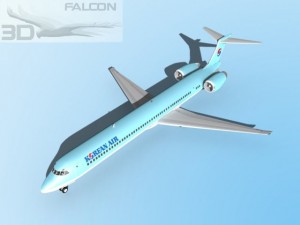 falcon3d md 80 korean air Model 3D