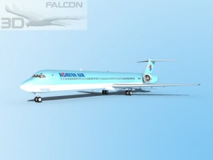 falcon3d md 80 korean air 3Dモデル
