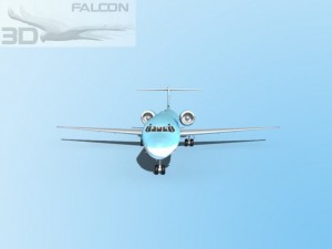 falcon3d md 80 korean air 3Dモデル