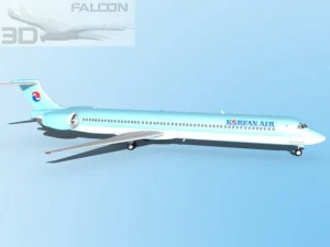 falcon3d md 80 korean air 3D Model