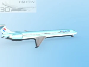 falcon3d md 80 korean air 3D Model