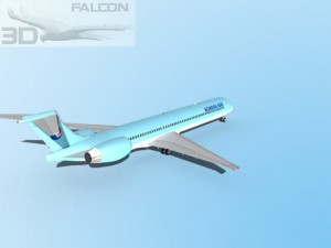 falcon3d md 80 korean air 3Dモデル