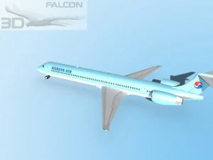 falcon3d md 80 korean air 3D Model