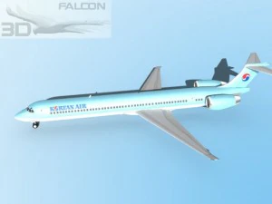 falcon3d md 80 korean air 3D Model