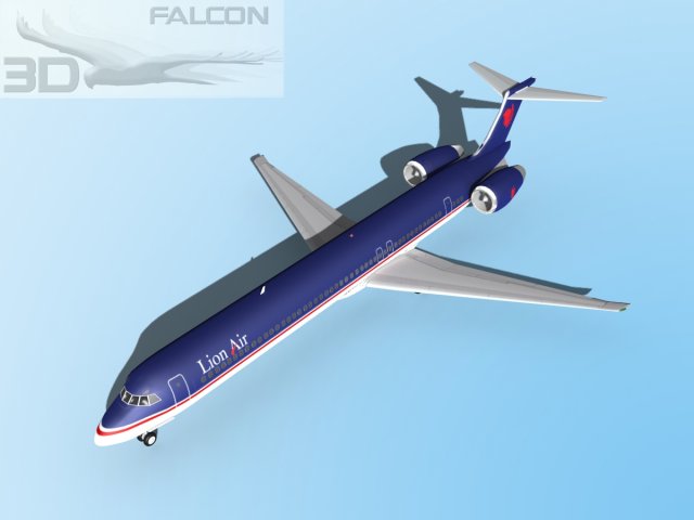 falcon3d md 80 lion air Modelo 3D .c4d .max .obj .3ds .fbx .stl .blend 