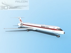 falcon3d md 80 martinair 3Dモデル