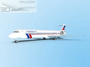 falcon3d md 80 paramount airlines 3D Model