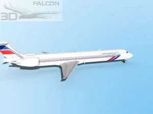 falcon3d md 80 paramount airlines 3D Model
