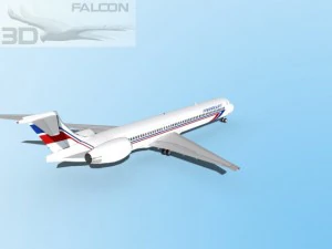 falcon3d md 80 paramount airlines 3D Model