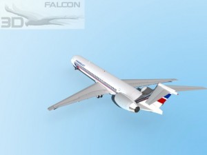 falcon3d md 80 paramount airlines 3D Модель