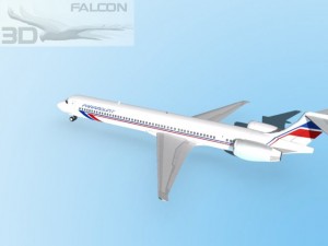 falcon3d md 80 paramount airlines 3D Модель
