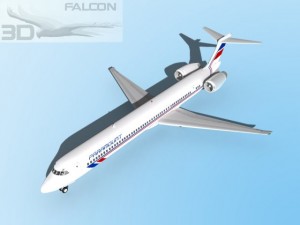 falcon3d md 80 paramount airlines 3D Модель