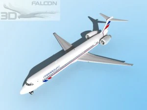 falcon3d md 80 paramount airlines 3D Model
