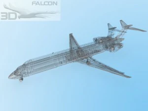Falcon3d MD 80 aereo da carico affidabile Modello 3D