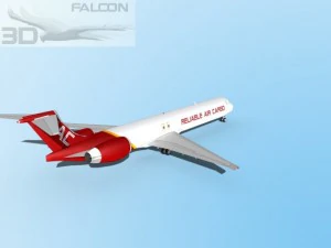 Falcon3d MD 80 aereo da carico affidabile Modello 3D