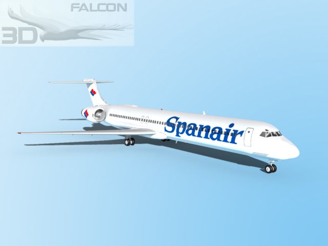 falcon3d md 80 spanair Modèle 3D .c4d .max .obj .3ds .fbx .stl .blend 