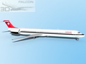 falcon3d md 80 swissair 3D Model