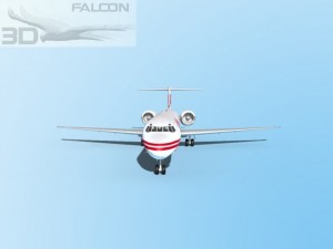 falcon3d md 80 trans world airways 3D Model