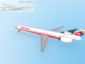 falcon3d md 80 trans world airways 3D Model