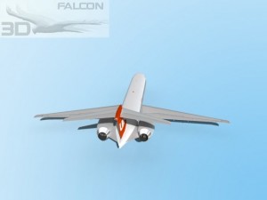 falcon3d md 80 universal airlines 3D Model