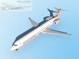 falcon3d md 80 universal airlines 3D Model