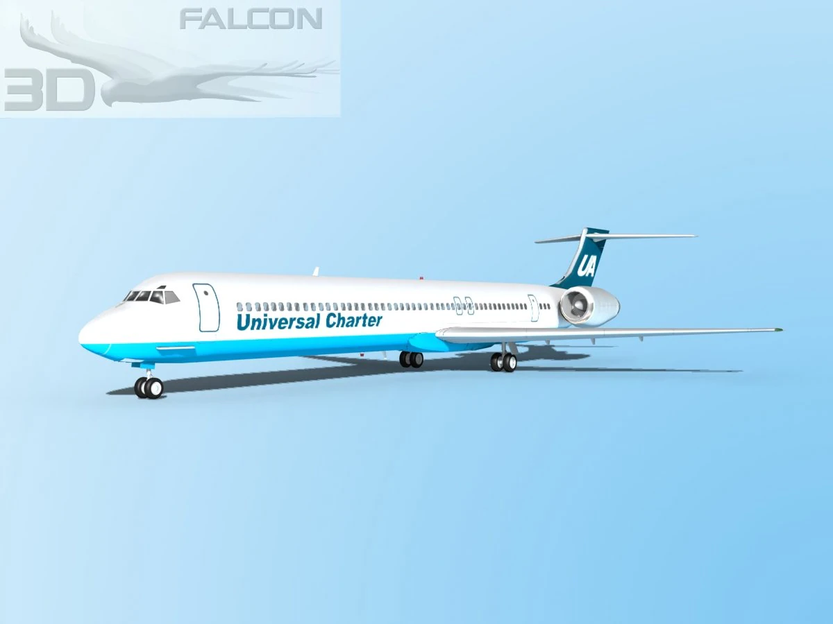 falcon3d md 80 universal charter 3D Model .c4d .max .obj .3ds .fbx .stl .blend 