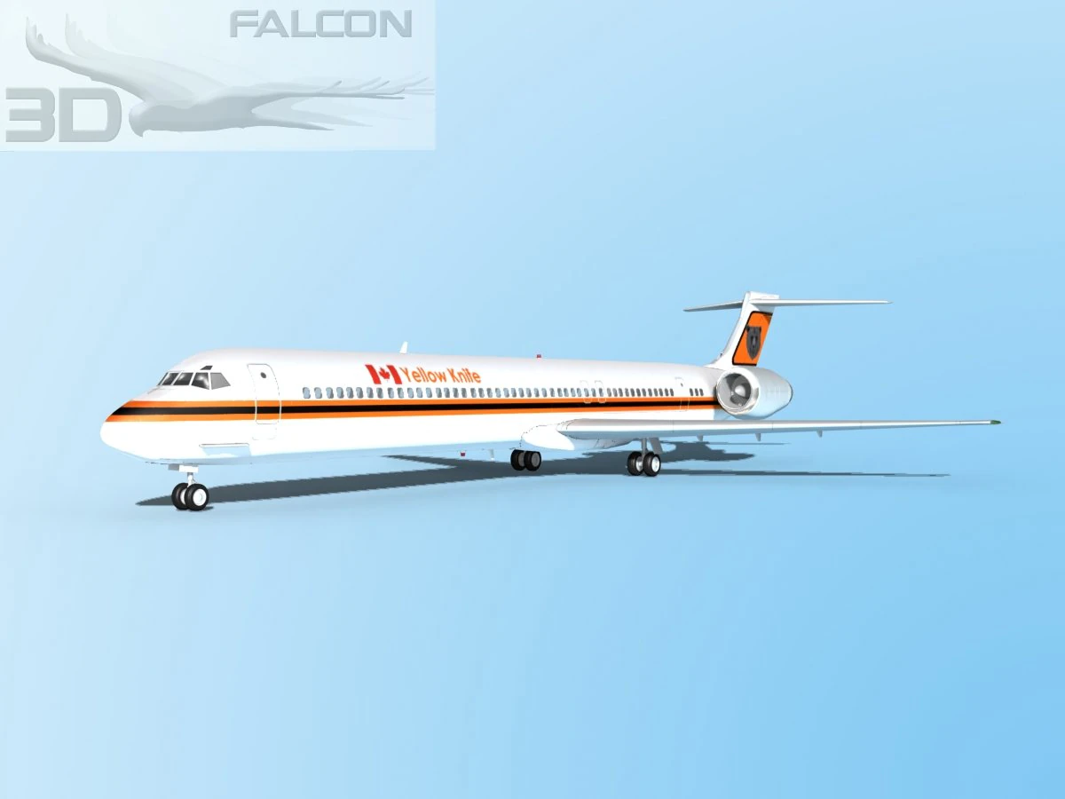 falcon3d md 80 yellow knife air 3D Model .c4d .max .obj .3ds .fbx .stl .blend 