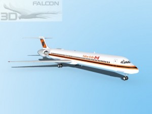 falcon3d md 80 yellow knife air 3D Model