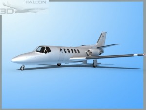 falcon3d citation v c560 bare metal 3D Модель