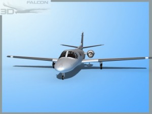 falcon3d citation v c560 bare metal 3D Model
