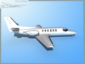 falcon3d citation v c560 bare metal 3D Model