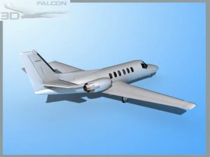 falcon3d citation v c560 bare metal 3D Model