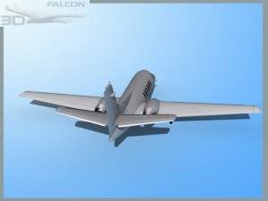 falcon3d citation v c560 bare metal 3D Model