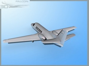falcon3d citation v c560 bare metal 3D Model