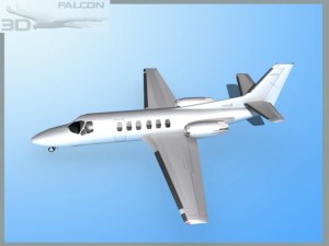falcon3d citation v c560 bare metal 3D Model