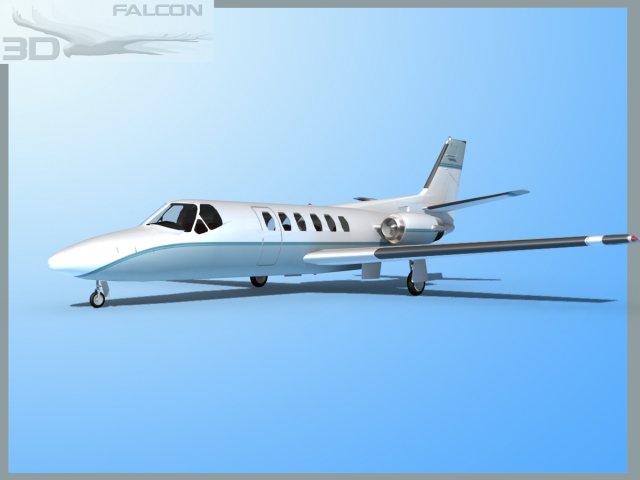 falcon3d citation v c560 fs01 3D Модель .c4d .max .obj .3ds .fbx .stl .blend 