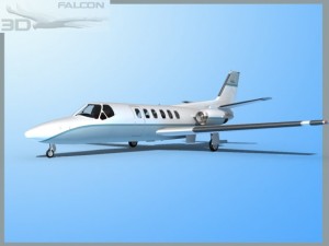 falcon3d citation v c560 fs01 3D Модель