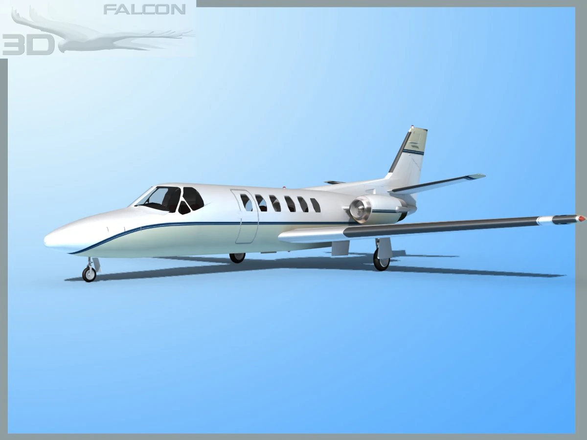 falcon3d citation v c560 fs04 3D Model .c4d .max .obj .3ds .fbx .stl .blend
